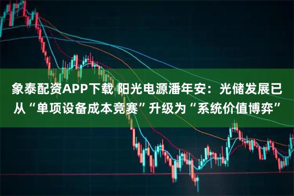 象泰配资APP下载 阳光电源潘年安：光储发展已从“单项设备成本竞赛”升级为“系统价值博弈”