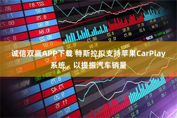 诚信双赢APP下载 特斯拉拟支持苹果CarPlay系统,以提振汽车销量